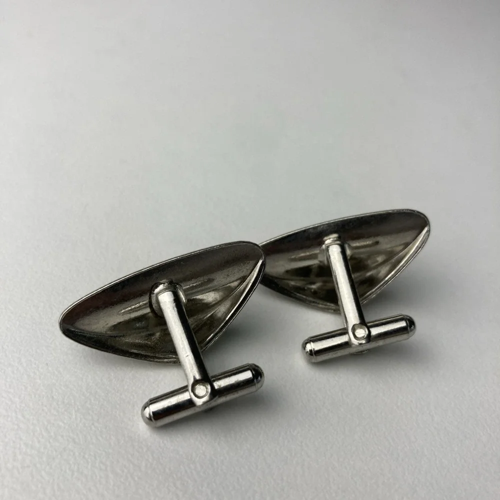 Vintage Antique‎ Abstract Triangle Metal Cufflinks